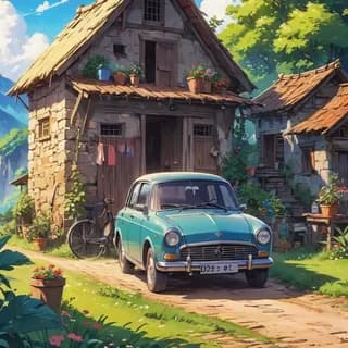 Dreamy village car